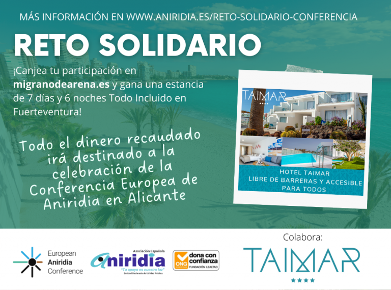 Reto solidario con Hotel Taimar cartel